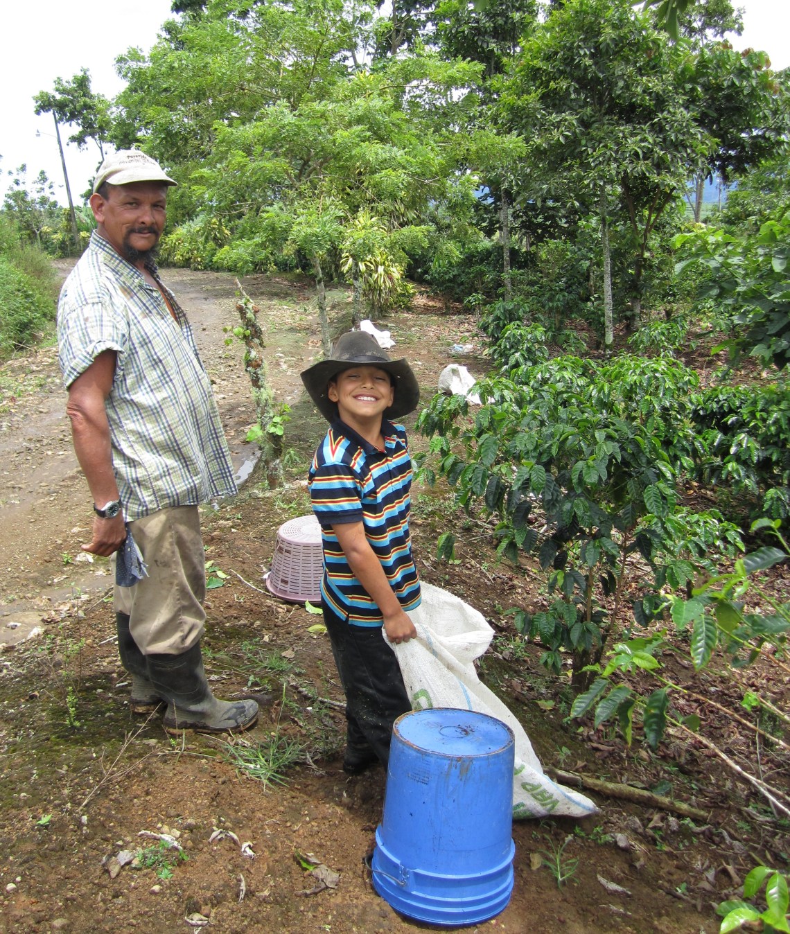 Gerardo and Ariel on their finca outside of Turrialba on my first day of picking coffee!