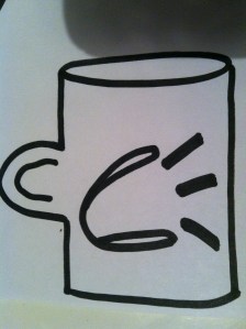 Mock "When Coffee Speaks" logo