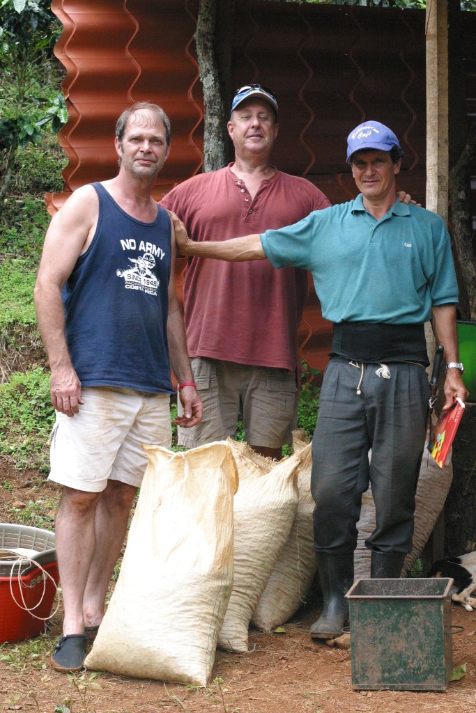 Mike, Bill, and their farm manager Gerardo