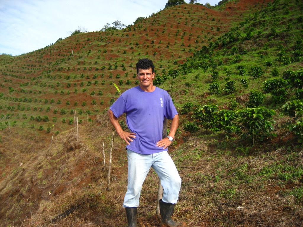 Gerardo, Potenciana powerhouse employee, posing proudly in front of his work