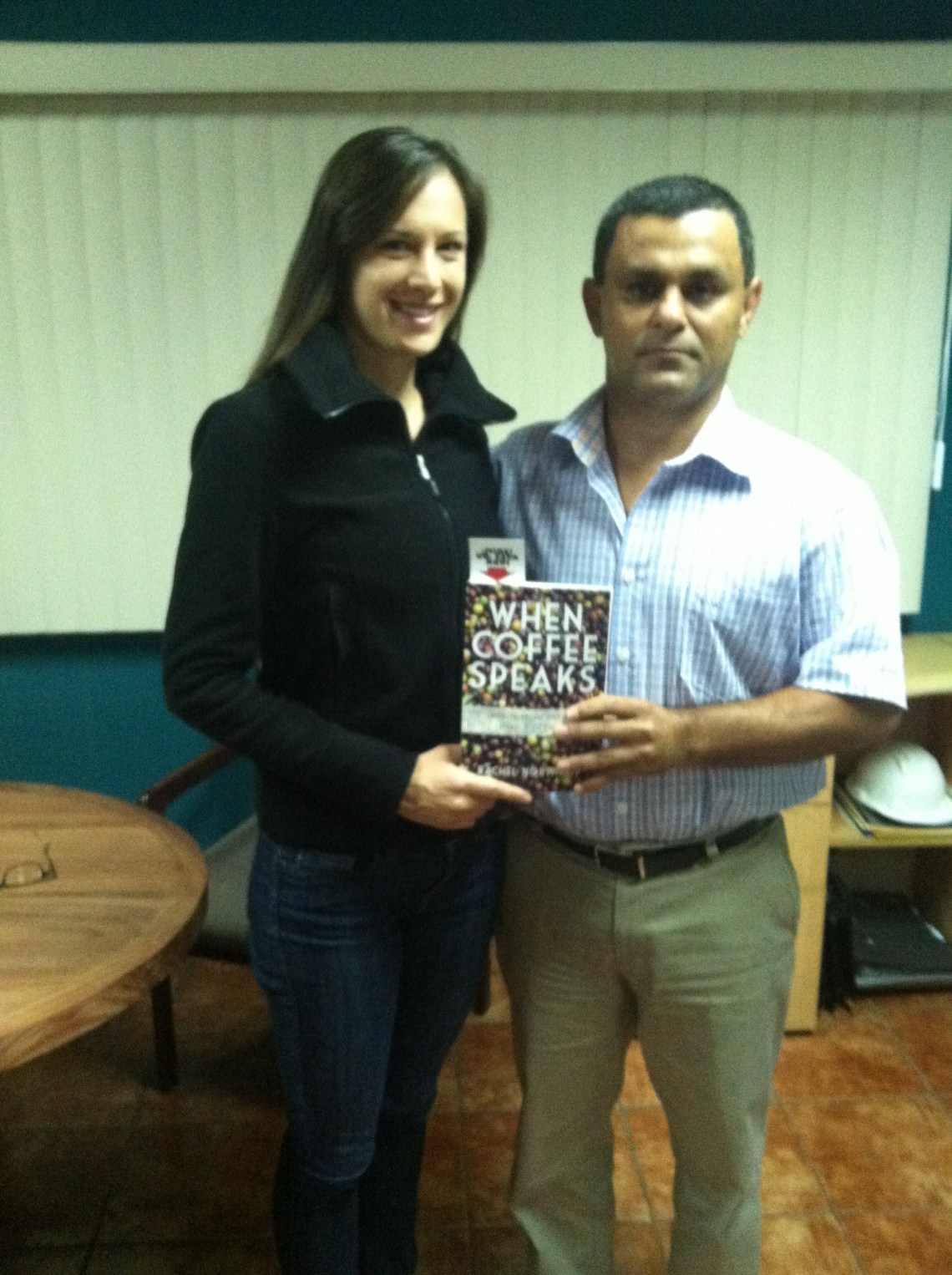 With Rodolfo at the Palmichal beneficio office