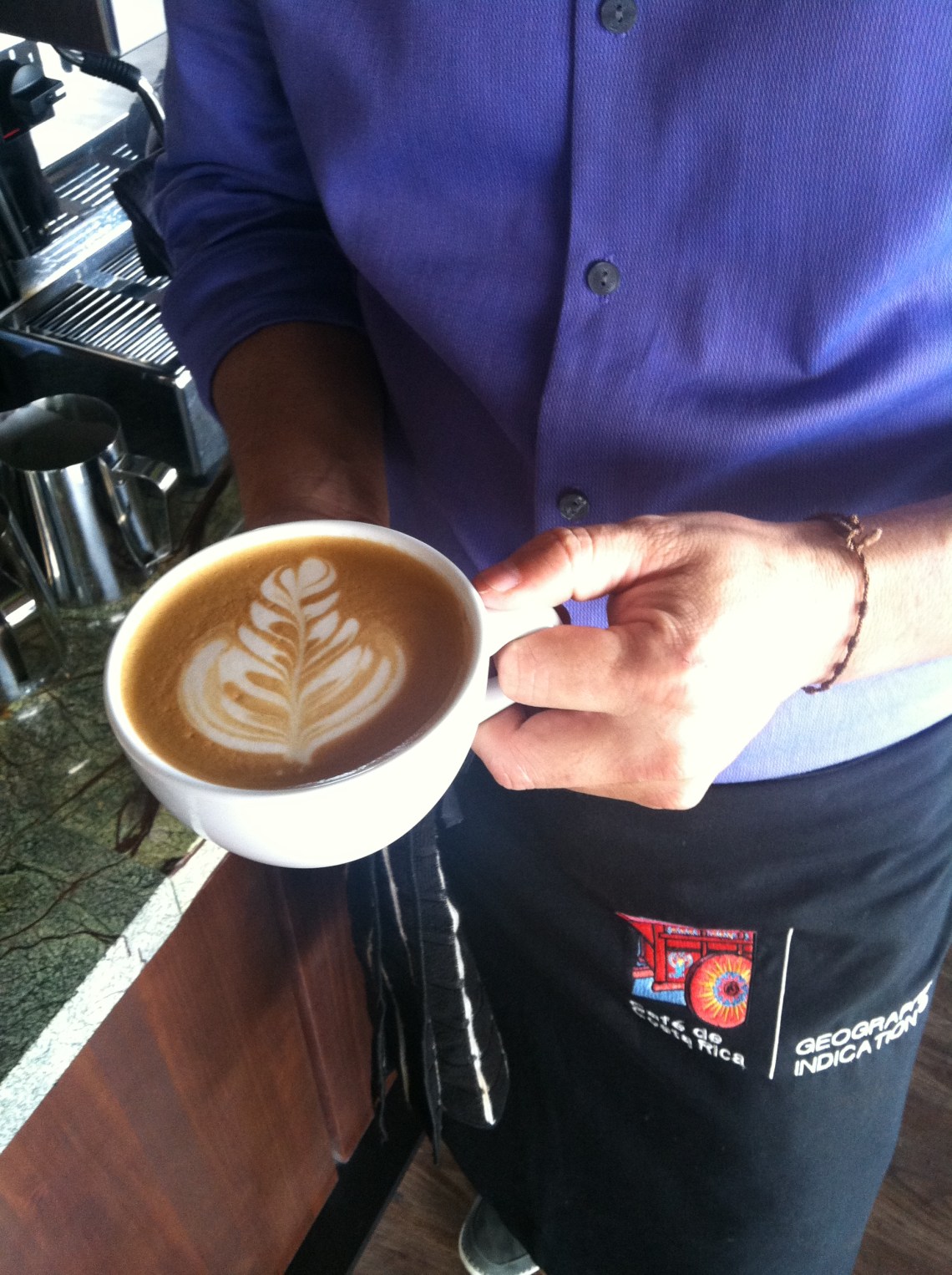 Can't no machine to do coffee what Ricardo can do it by hand