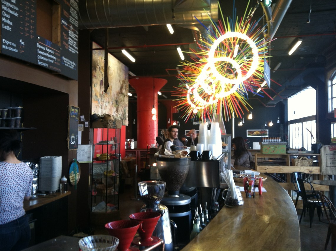 Glowing zip tie rings reminiscent of when the zip ties became rainbow art on telephone poles in Astor Place