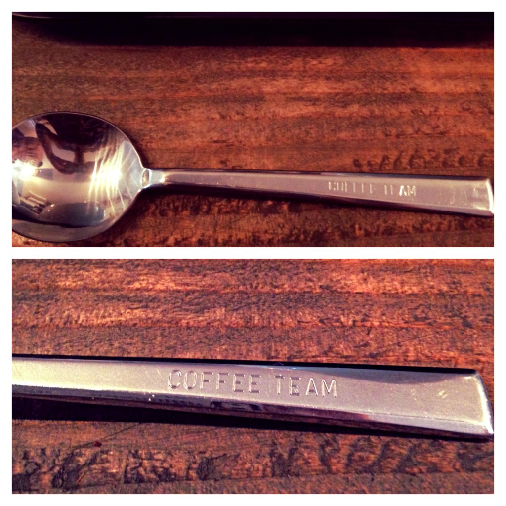 Jorge's tried and true cupping spoon. He's a star representative of any Coffee Team.